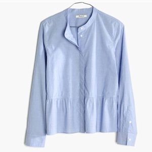 Madewell Poplin peplum button down